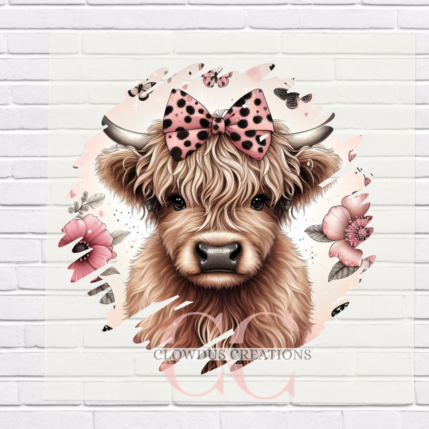 Highland Cow  Pink - DTF Transfer