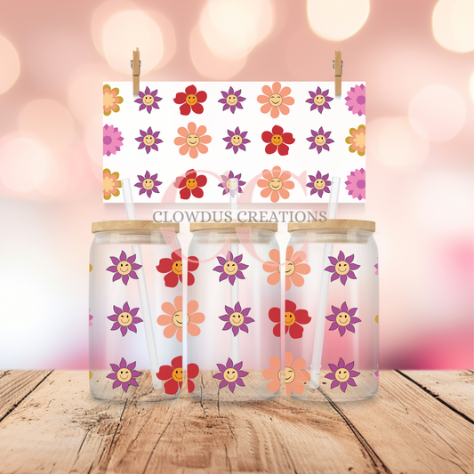 Colorful Flowers UV DTF Wrap TW-00118