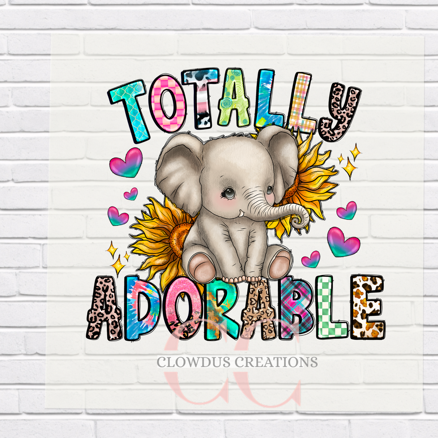 Totally Adorable - Elephant – DTF Transfer