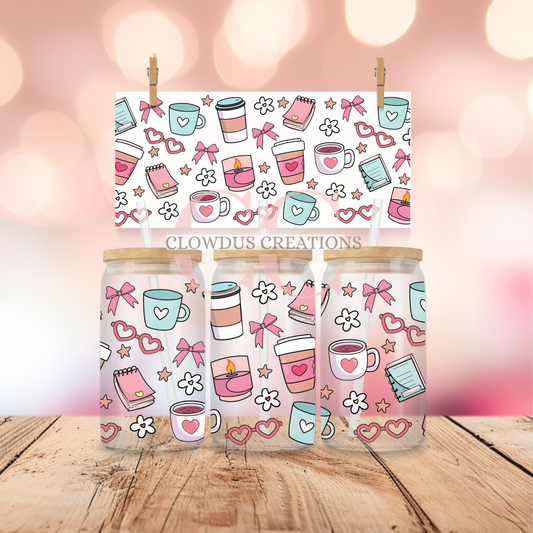 Cozy Stationery & Coffee UV DTF Wrap TW-00129