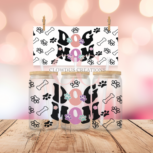 Dog Mom Paws and Bones UV DTF Wrap TW-00136