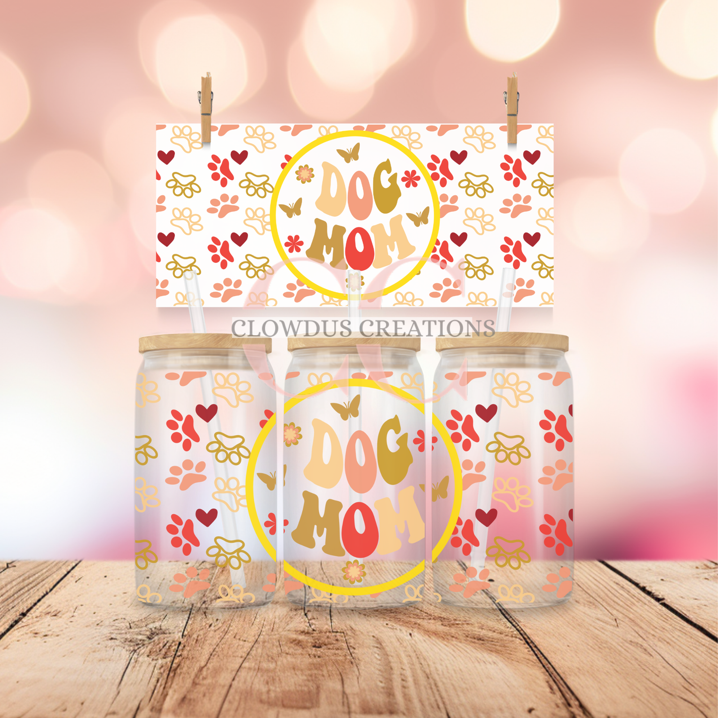 Dog Mom Paws UV DTF Wrap TW-00137