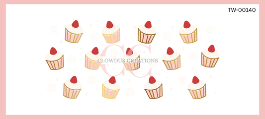Cupcakes and Swirls UV DTF Wrap TW-00140
