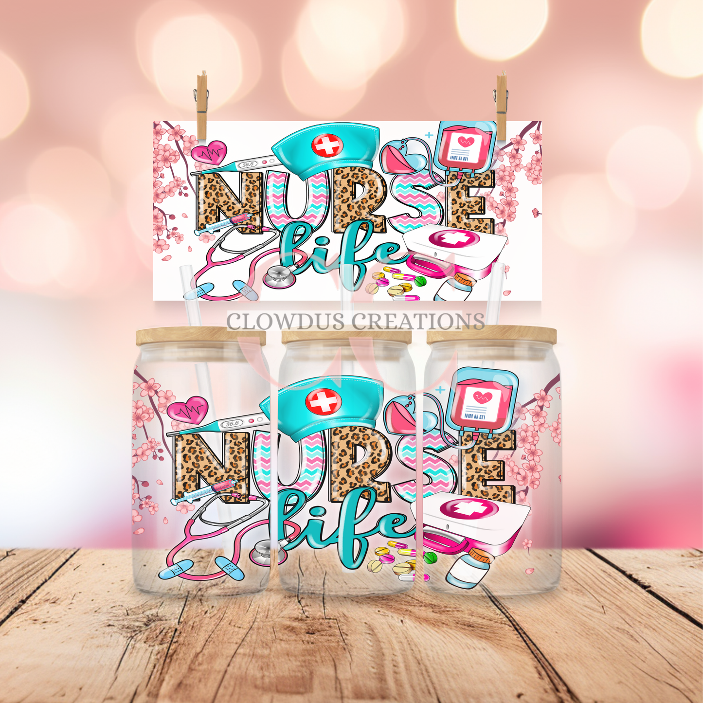 Nurse Life UV DTF Tumbler Wrap - TW-00150