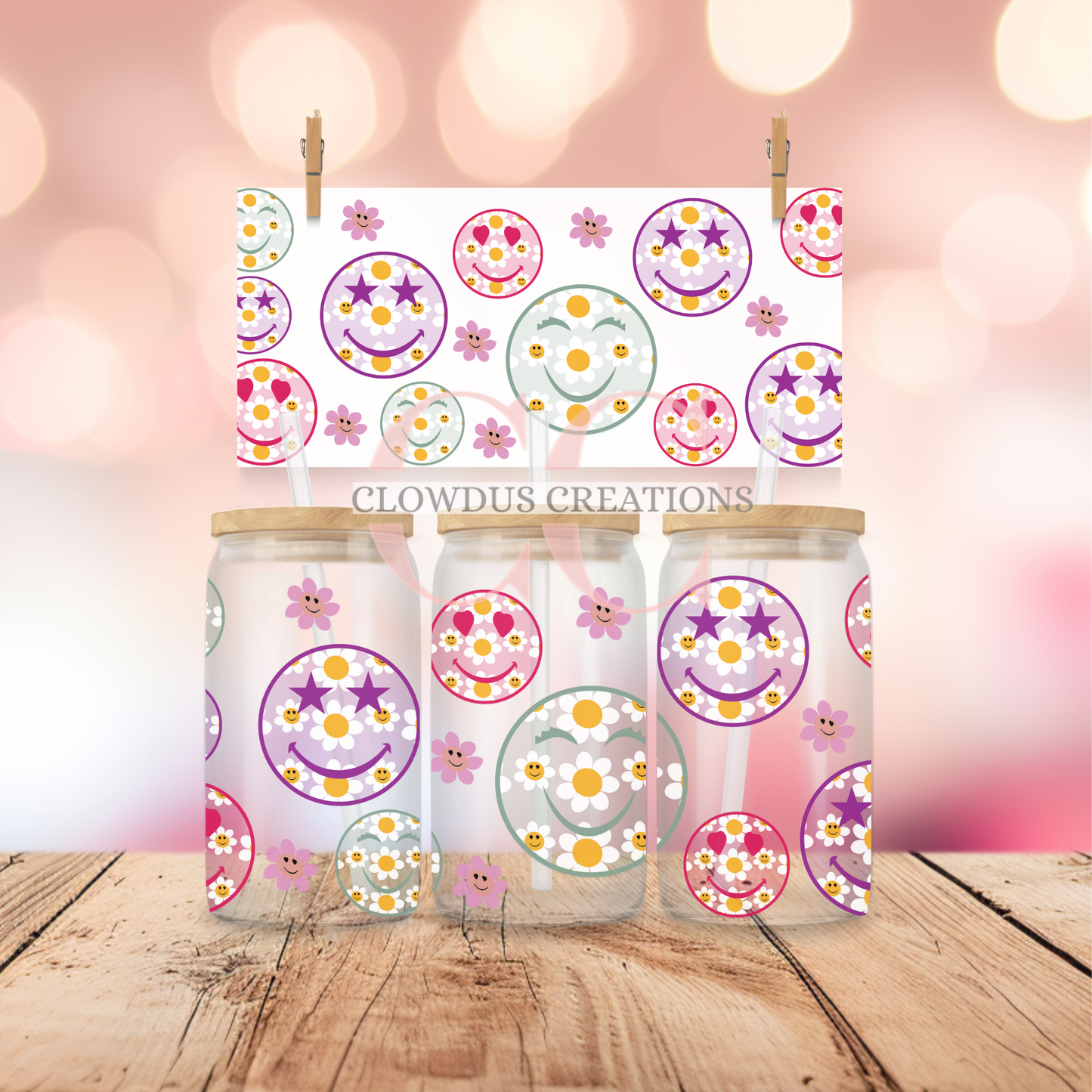 Happy Faces UV DTF Wrap TW-00143