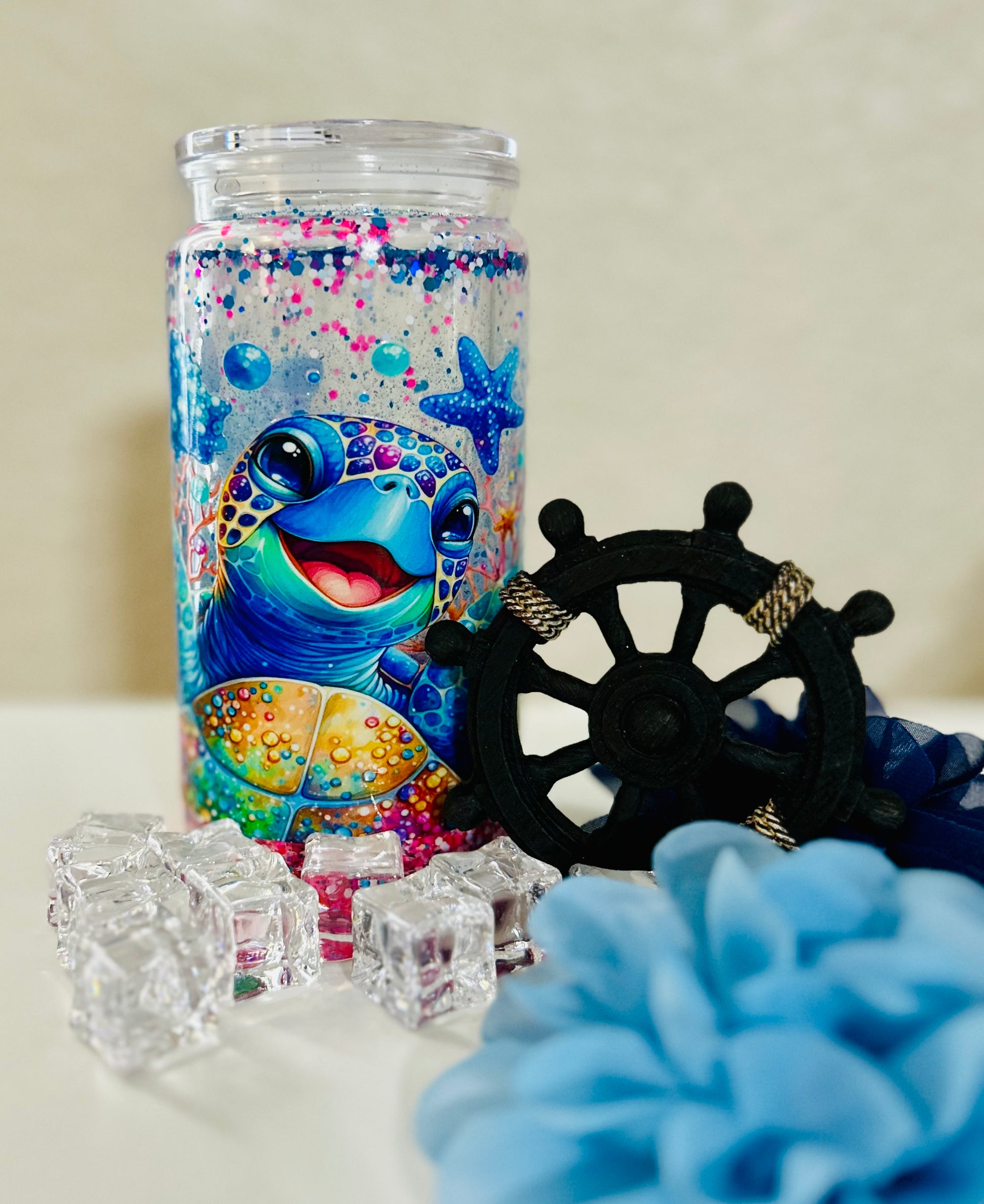 Beautiful Vibrant Turtle Tumbler