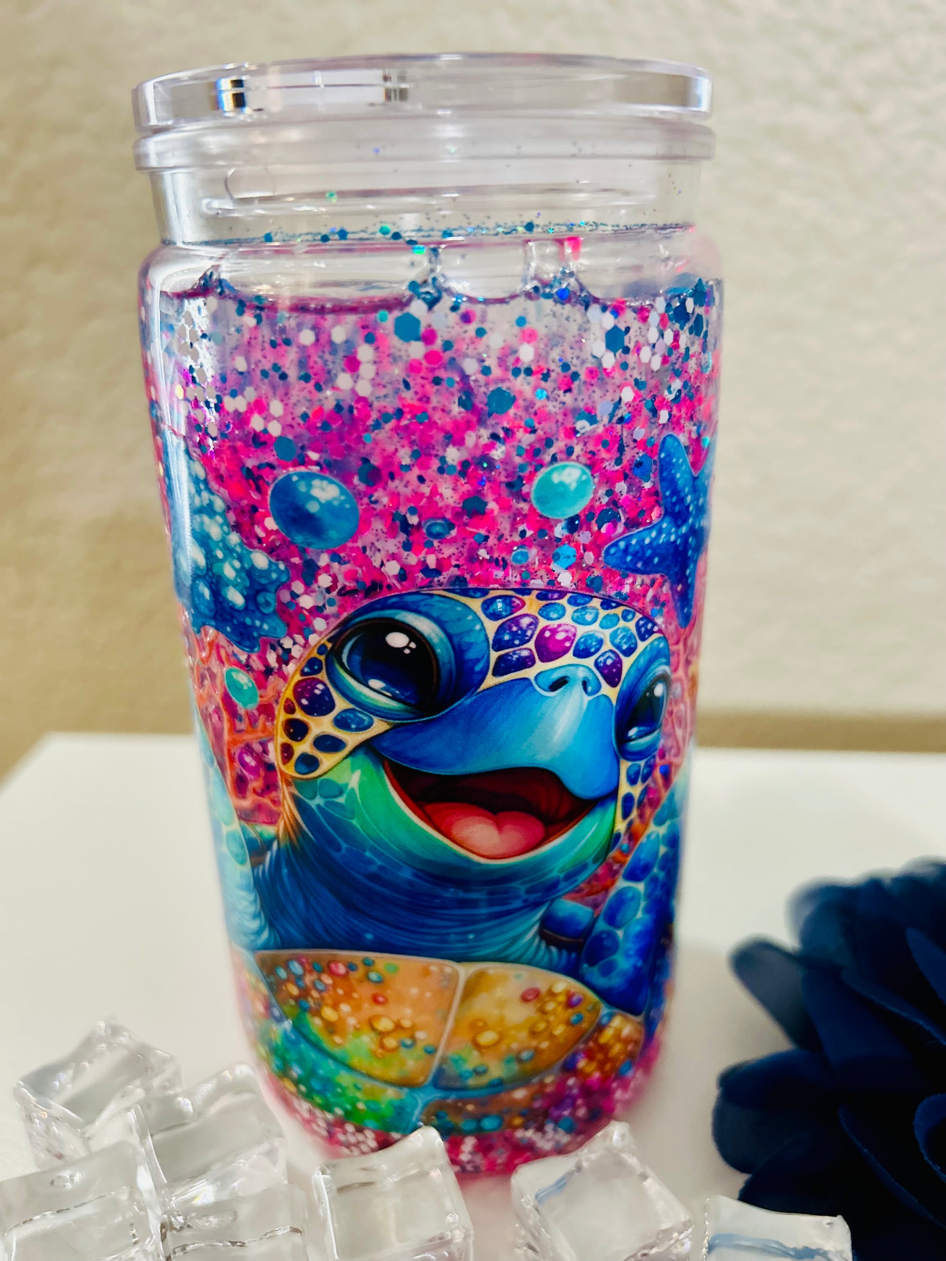 Beautiful Vibrant Turtle Tumbler