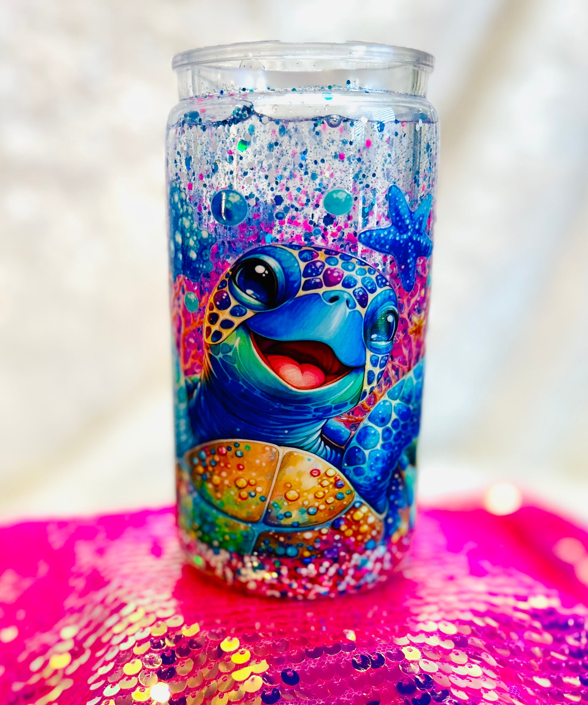 Beautiful Vibrant Turtle Tumbler