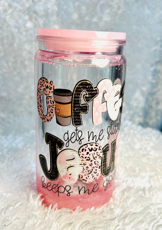 Coffee and Jesus - Pre Made Ready to Ship Tumbler
