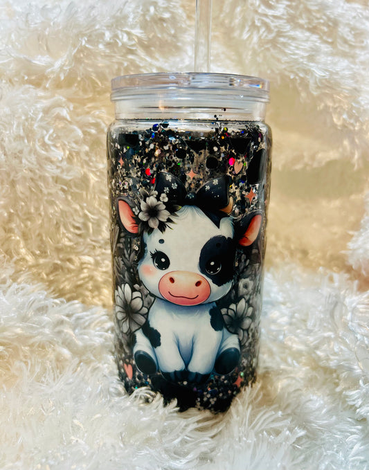 Cute Cow and Butterflies Tumbler