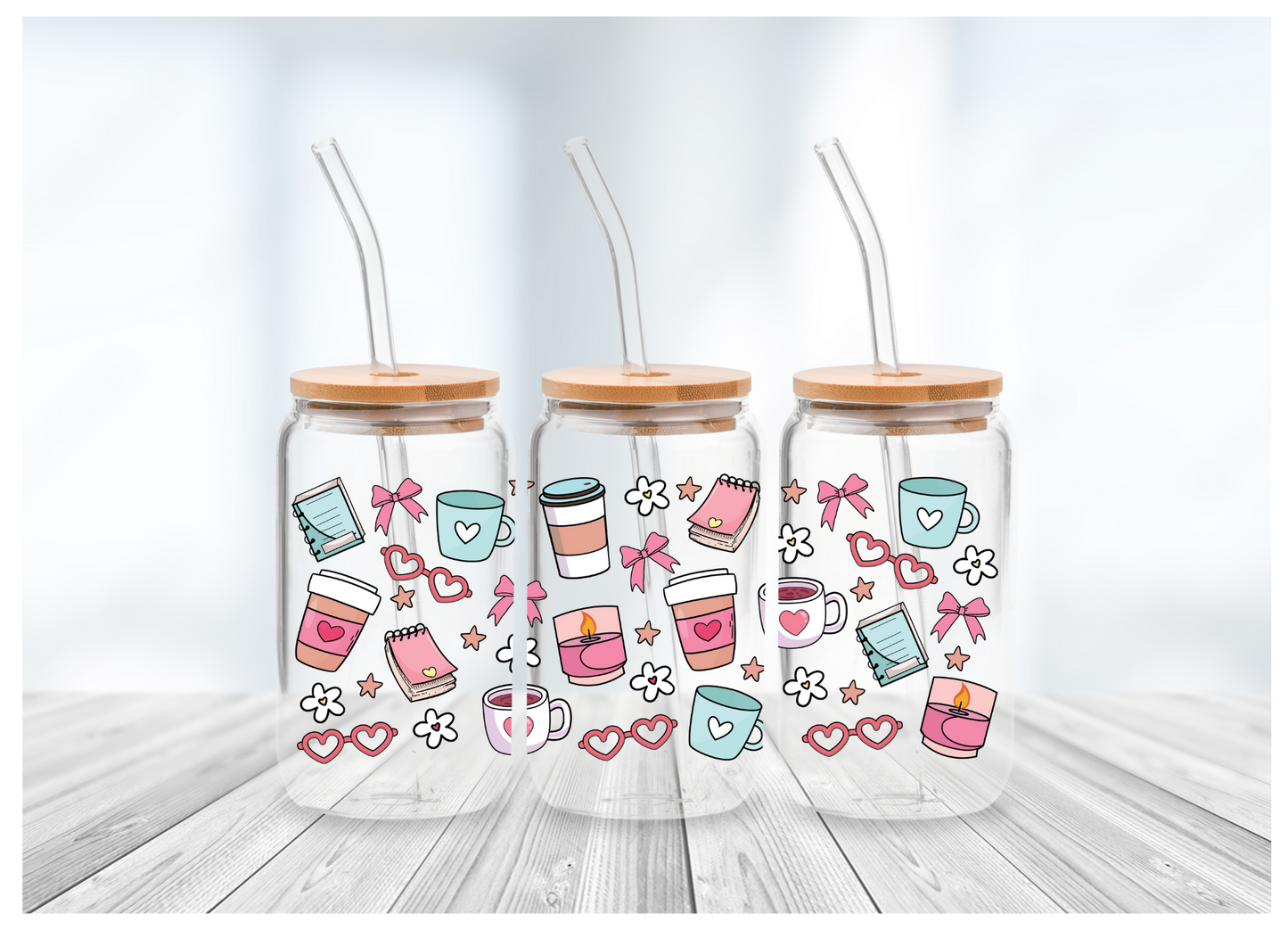 Cozy Stationery & Coffee UV DTF Wrap TW-00129