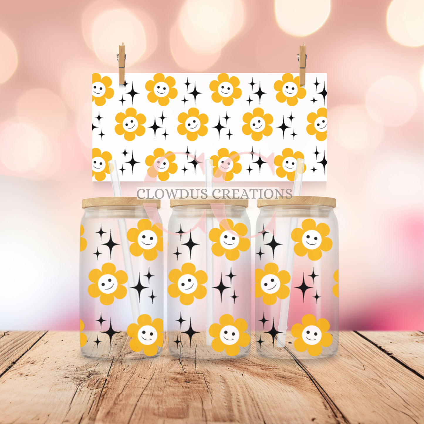 Yellow Flowers UV DTF Wrap TW-00119