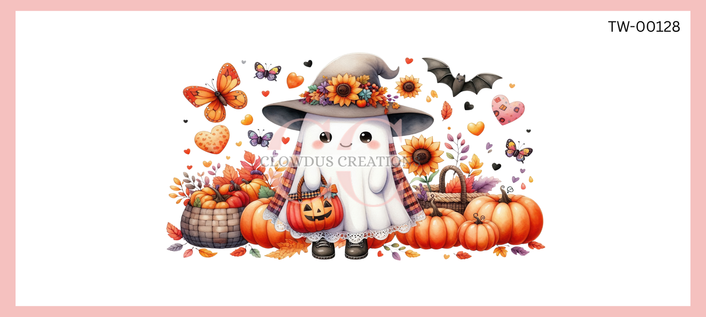 Ghosts and Pumpkins UV DTF Wrap TW-00128