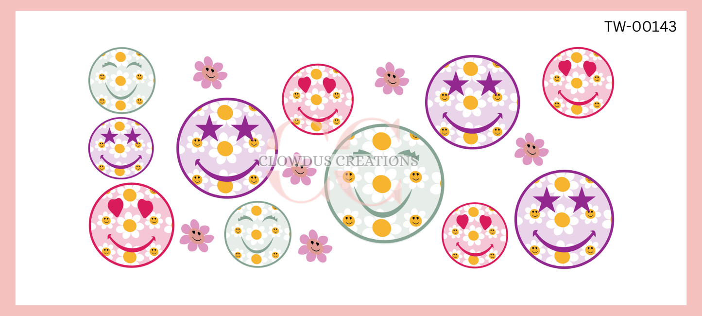 Happy Faces UV DTF Wrap TW-00143