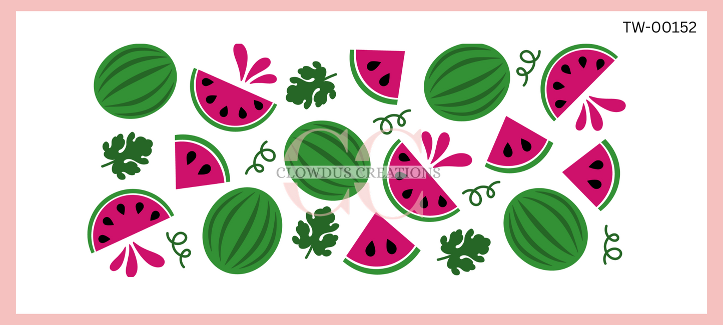Sweet Slice of Summer Watermelon UV DTF Wrap