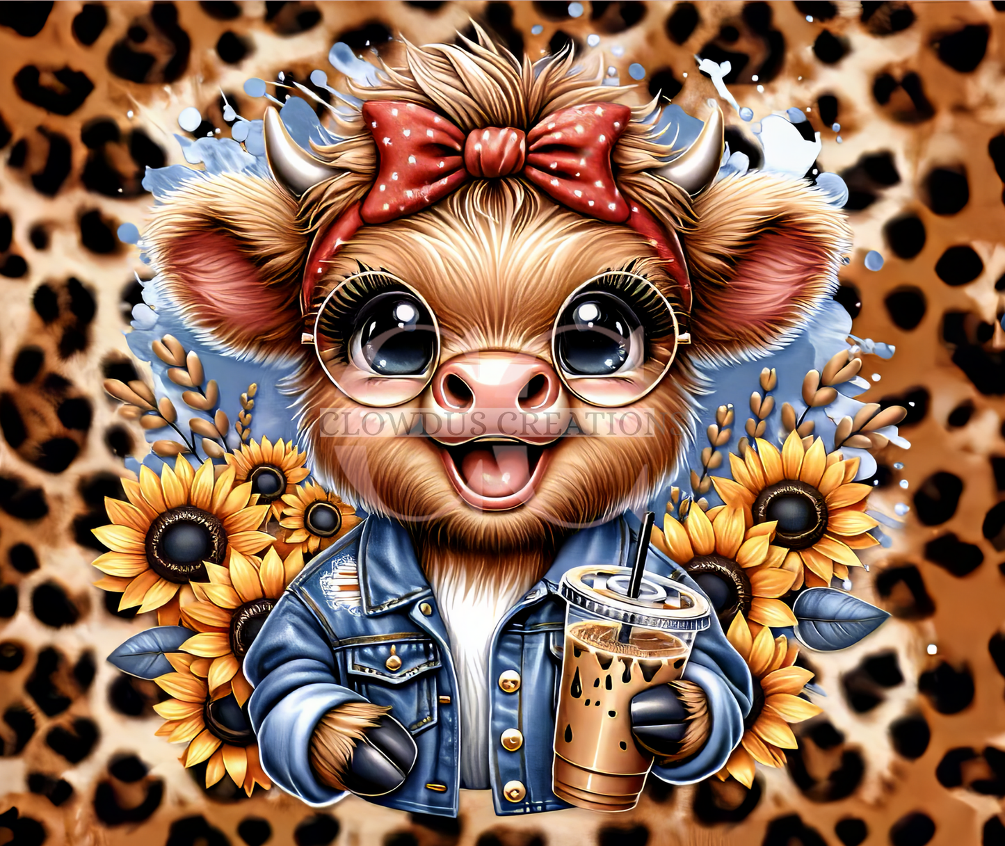 Highland Cow and Coffee Mouse Pad