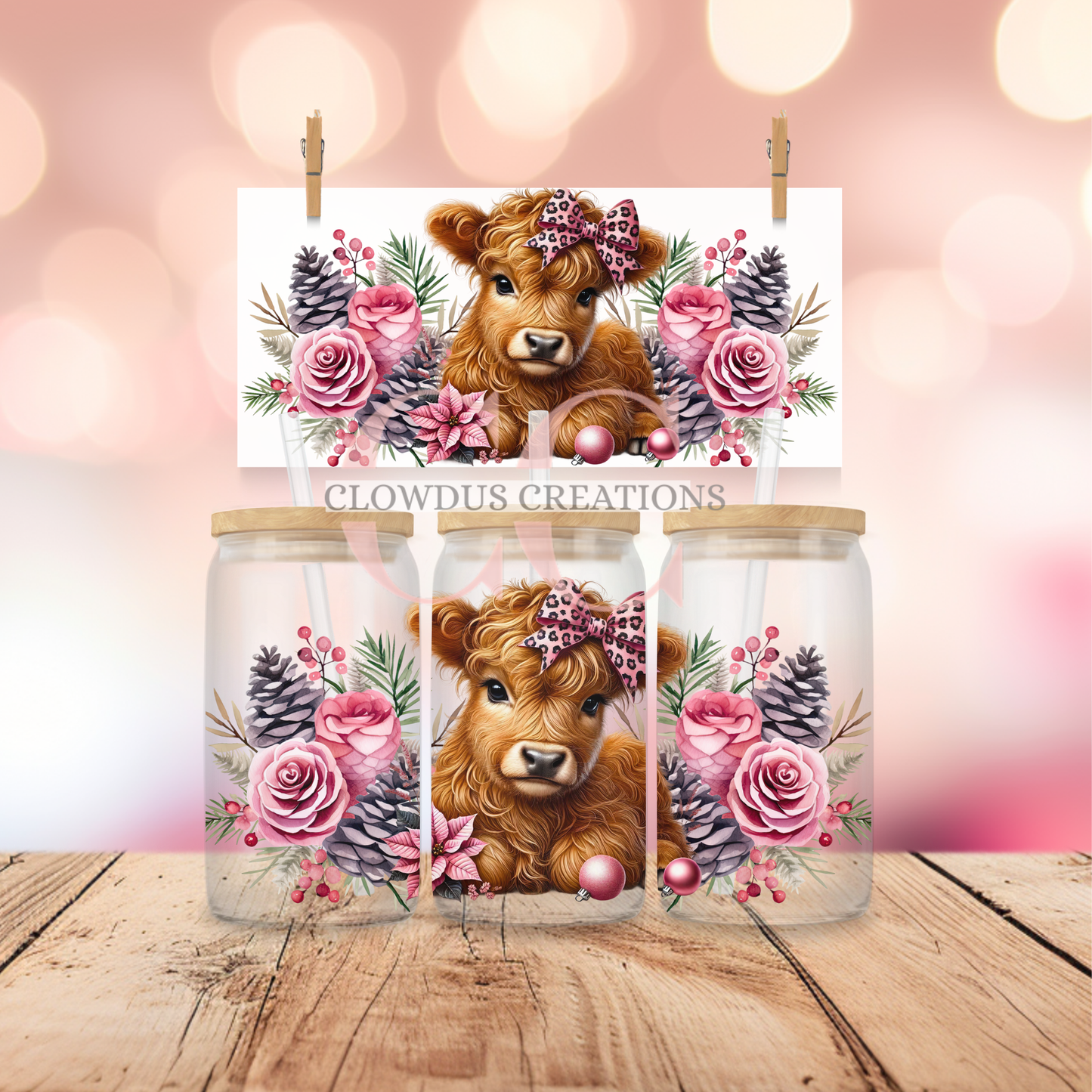 Highland Holiday Cutie UV DTF Wrap TW-00151