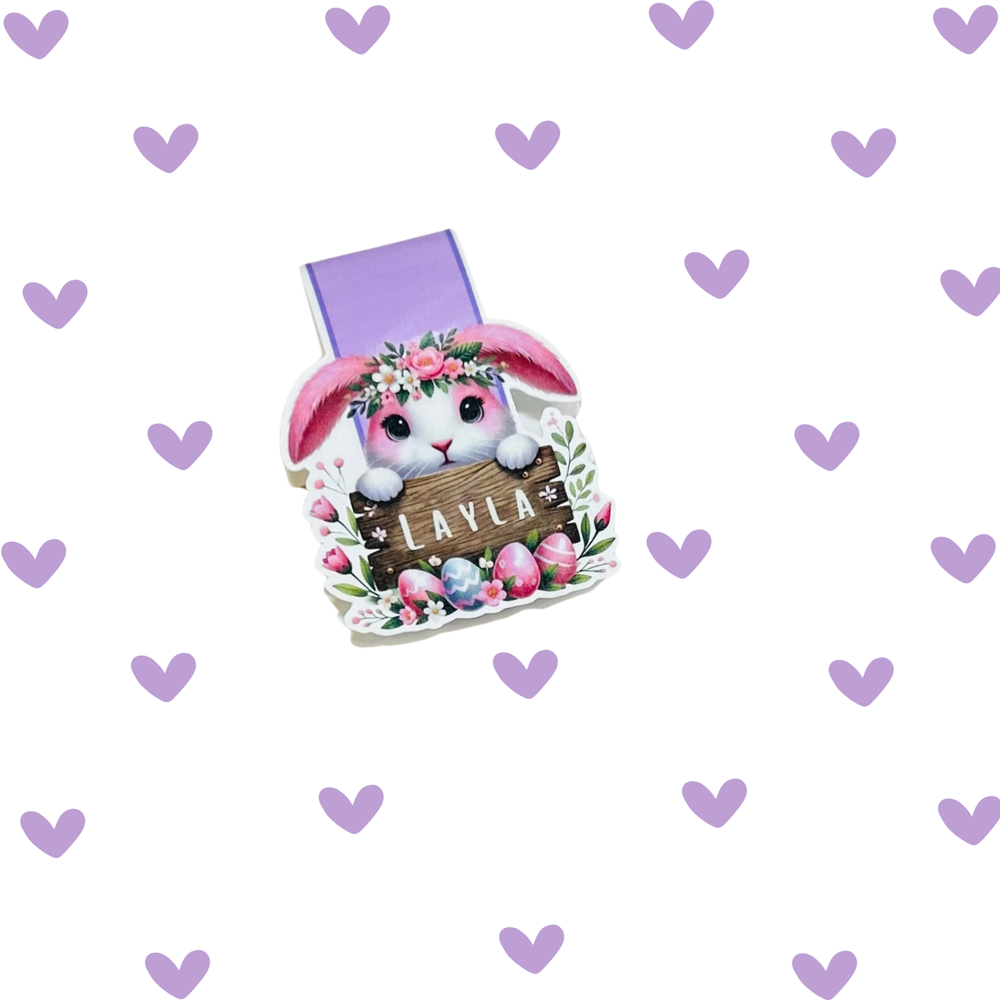 Personalized Easter Theme - Magnetic Bookmark