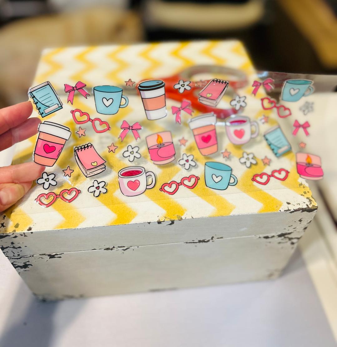 Cozy Stationery & Coffee UV DTF Wrap TW-00129
