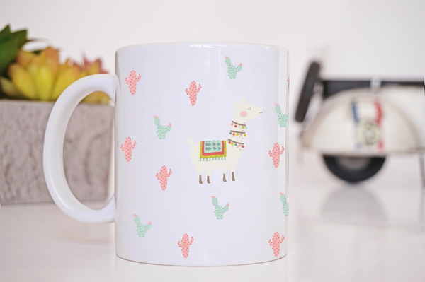 Llama Coffee Mug  Personalized Coffee Mug Clowdus Creations