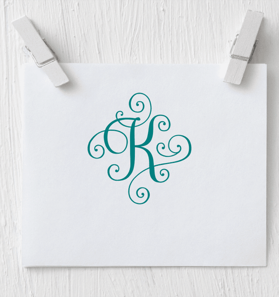Single Letter Monogram - Solid Vinyl Decal - Clowdus Creations