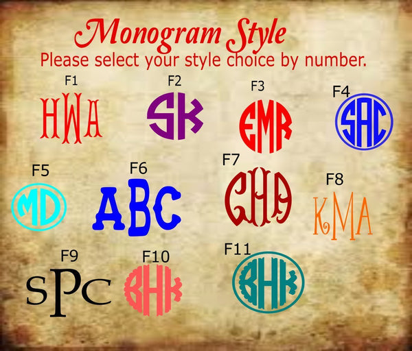 Baseball Monogram Decal - Clowdus Creations