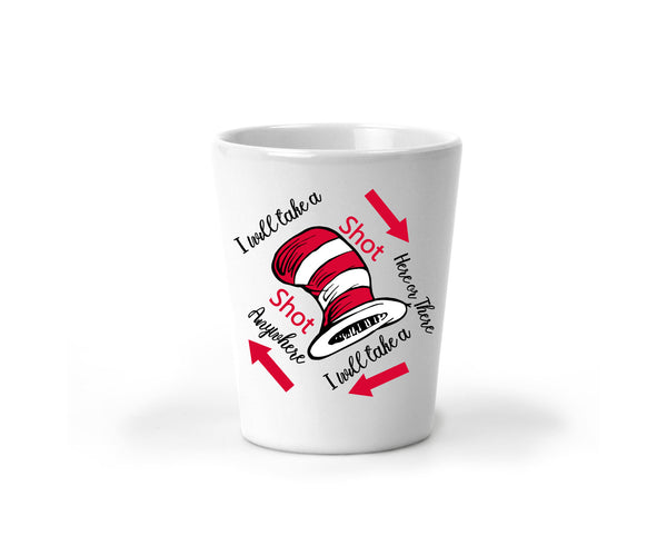 Funny Shot Glass | I will drink anywhere Shot Glass   Clowdus Creations