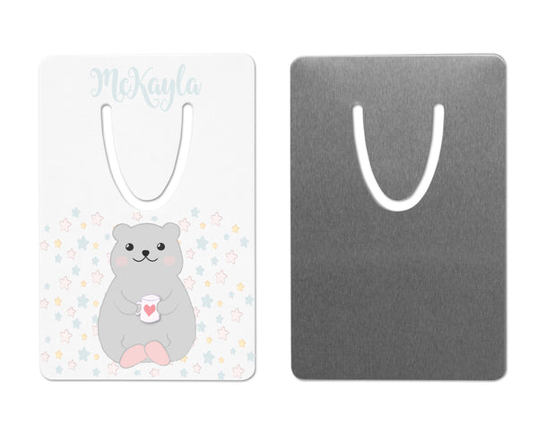 Personalized Bookmark for book lovers, Bookmark, Custom Bookmark, Bookworm, Sublimation bookmark, Free shipping, Gift for book lovers, Bear