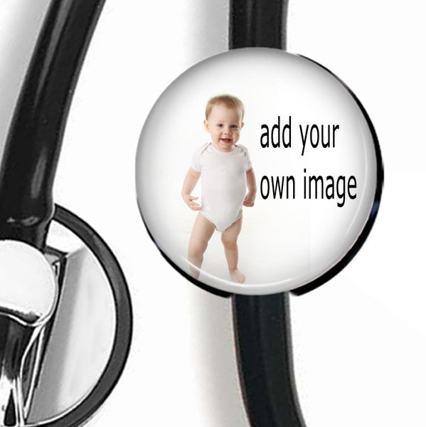 Add your photo | Nurse stethoscope ID tag  Stethoscope ID Tag Clowdus Creations