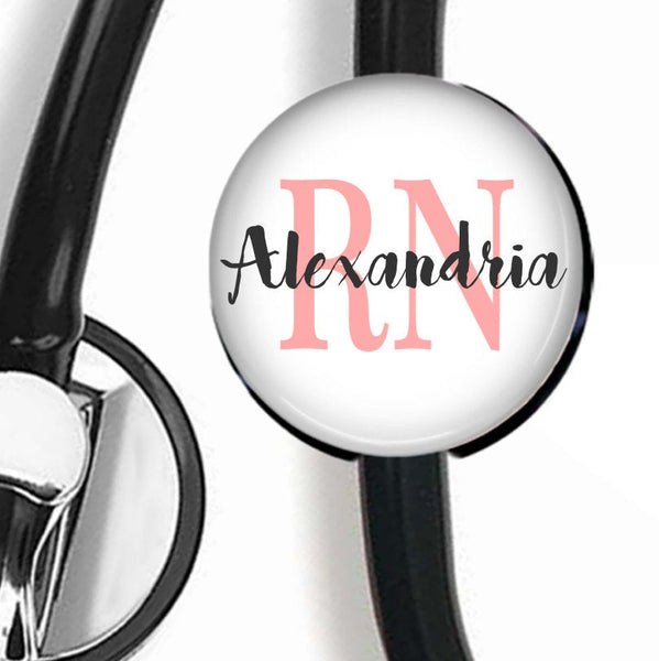 Nurse Stethoscope ID Tag With Credentials  Stethoscope ID Tag Clowdus Creations