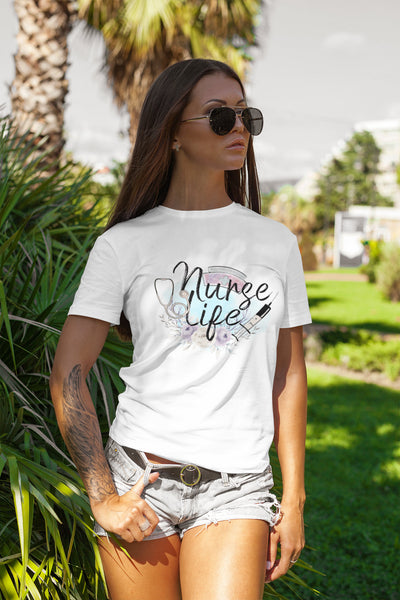 Nurse Life T-shirt | Nurse T-shirt | Nurse Gifts | Gift For Nurse | Ladies Slim Fit Fine Jersey Tee | Gift for Student RN