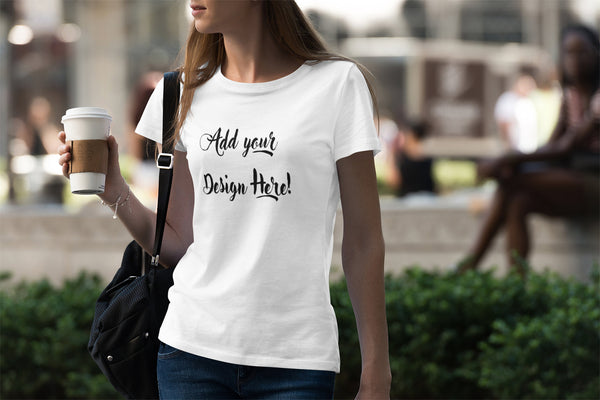 Add your design T-shirt | Teacher Gifts | Gift For a Teacher | Ladies Slim Fit Fine Jersey Tee | Teacher Gift | Gift for Nurses