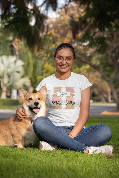 Personalized Cross T-shirt | Christian apparel | Women&#39;s Graphic Tee | Inspirational Shirt | Christian Shirt | Faith Shirt | Religious Shirt