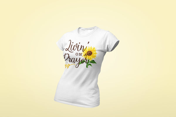 Sunflower & faith T-shirt | Christian apparel | Women&#39;s Graphic Tee | Inspirational Shirt | Christian Shirt | Faith Shirt | Religious Shirt