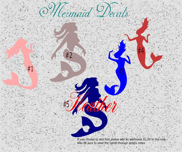 Mermaid Decal - Clowdus Creations